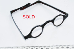 015a Stunning real shell spectacles with Ayscough folding sides, silver joints. Good used condition, joints slightly loose, tinay nick to front of the left rim (see photo). Members £30 (non members £35) plus postage. SOLD